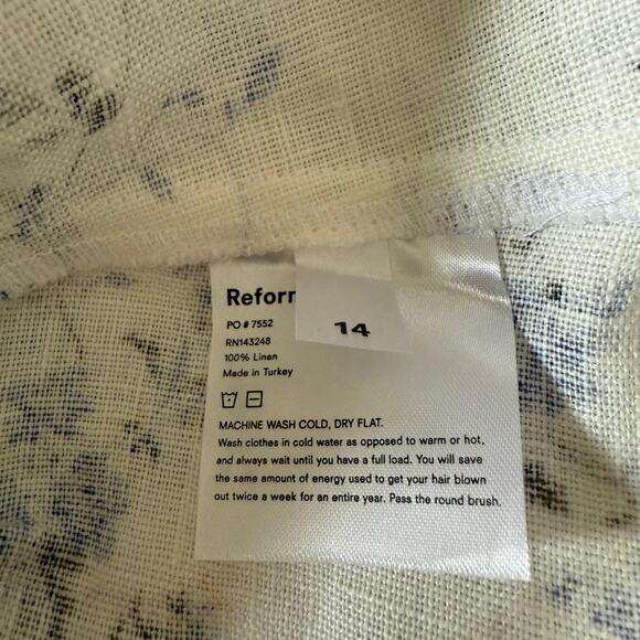 Reformation Cream Floral Off-Shoulder Midi Dress - Picture 9 of 9